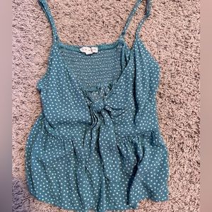 cute patterned tank with tie top